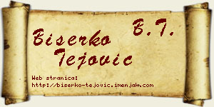 Biserko Tejović vizit kartica